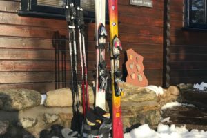 Snow on the doorstep and skis ready to go
