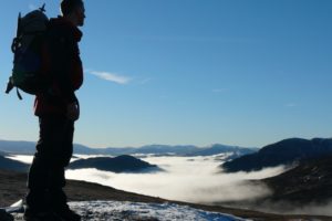 Temperature inversion seen from the high tops above Glenisla